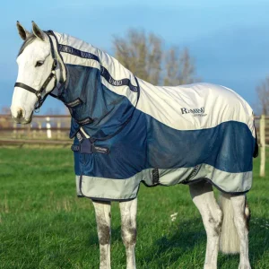 Rambo Summer Series Turnout Rug Liner and Losmaakbaar Neck, 100g Navy/Grey 165