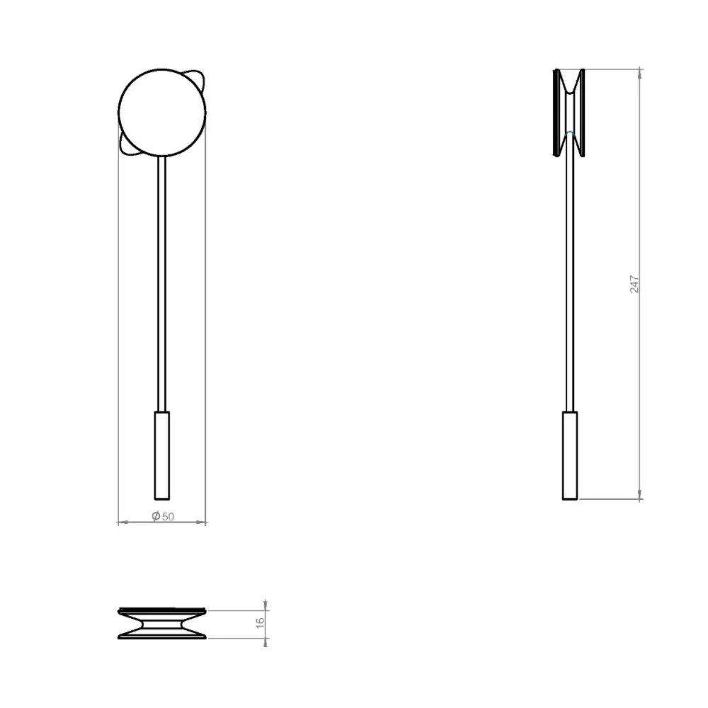 Wall-mounted roll holder chromed aluminium from 'Diabolo' collection Cosmic - Red cord