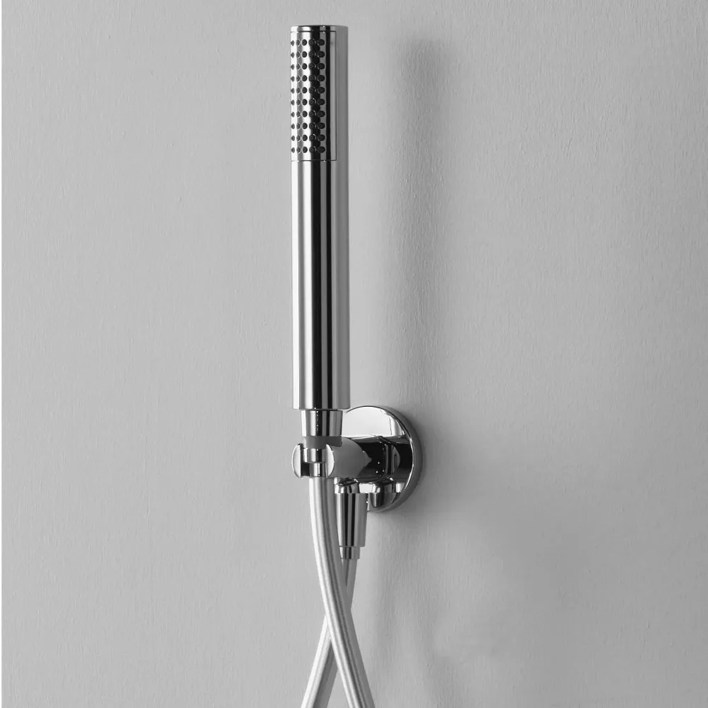 Ares duplex set round hand shower, aanpasbaar hose, and water inlet holder