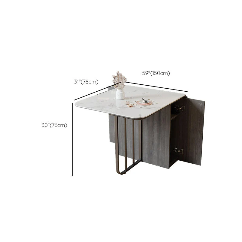 Contemporain Furniture Dining Set 1/3/5 Pcs Folding Table Dining Upholstered Chairs