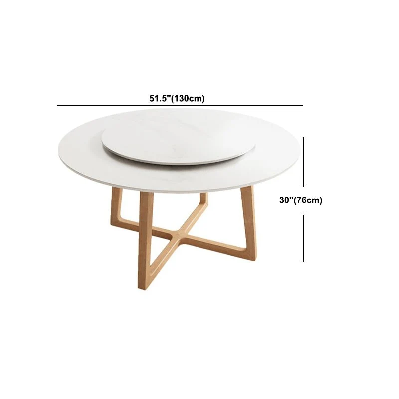 Contemporary Dining Set 1/2/5/7 Pcs Round Dining Table and Chairs Uni Wood Frame
