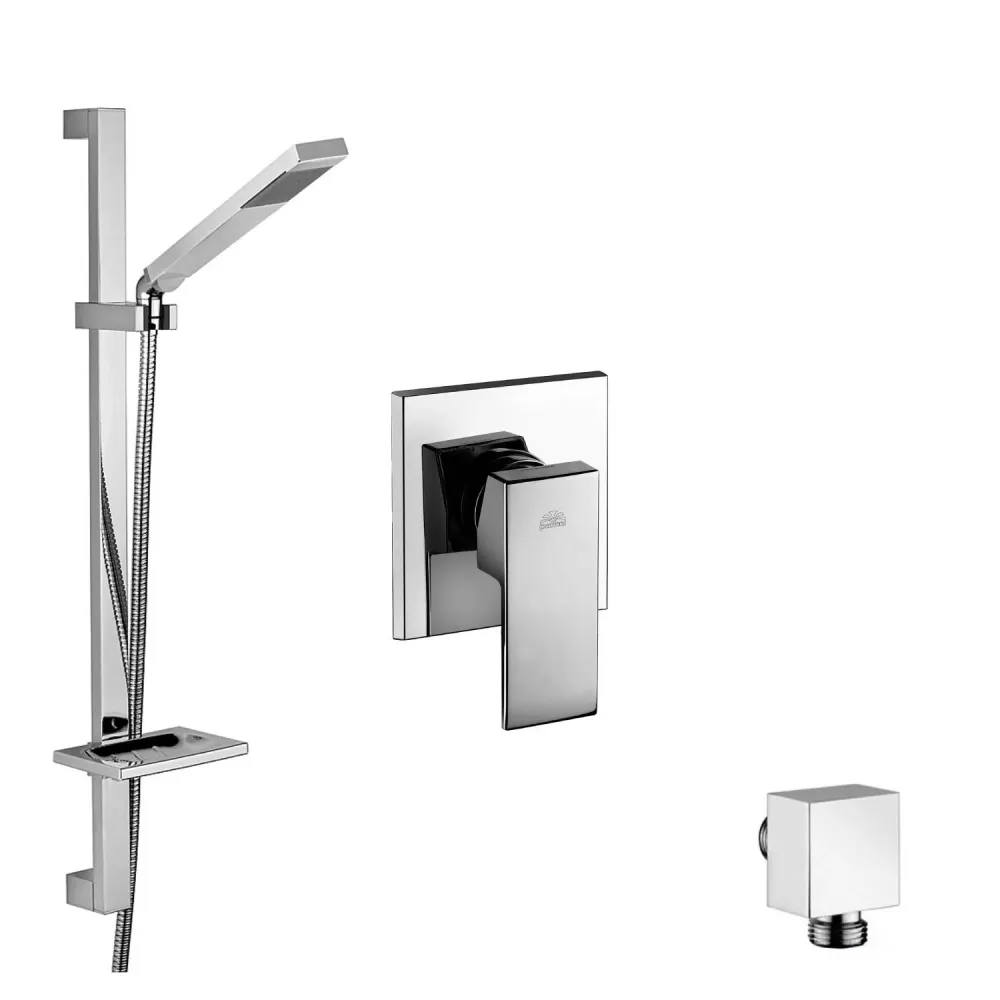 Geurkaars Sliding set Level soap holder, built- mixer and wall water outlet Paffoni