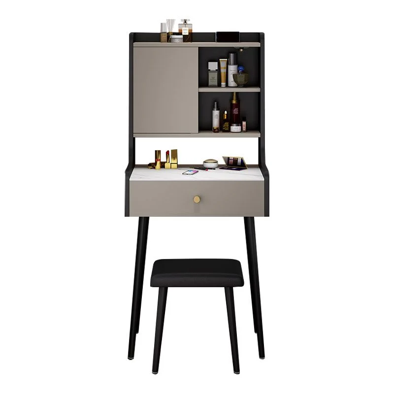 Glasen kandelaar Eigentijds Vanity Set 1 Drawer and Mirror and Storage Shelves 20l
