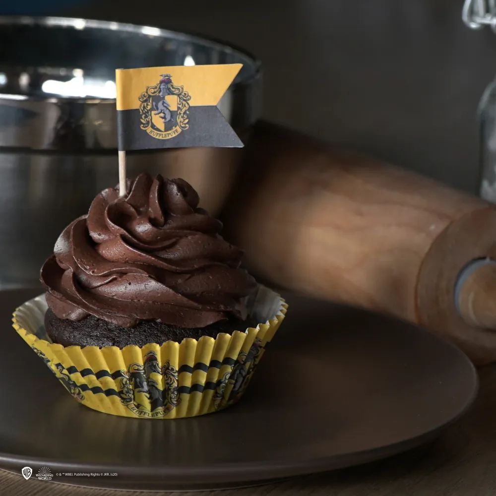 Sierlijke kandelaar *Set 96 Hogwarts Houses Cupcake Baking Cups & Flag Picks