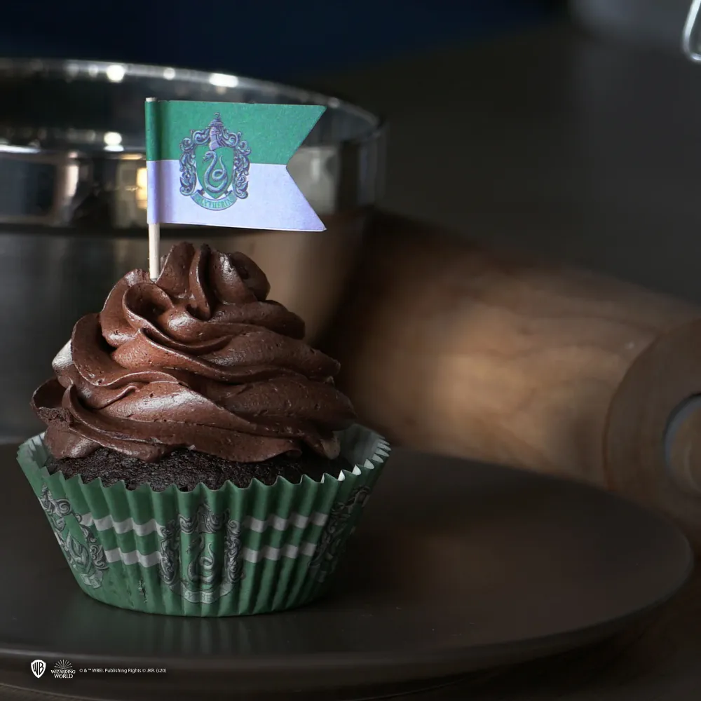 Sierlijke kandelaar *Set 96 Hogwarts Houses Cupcake Baking Cups & Flag Picks