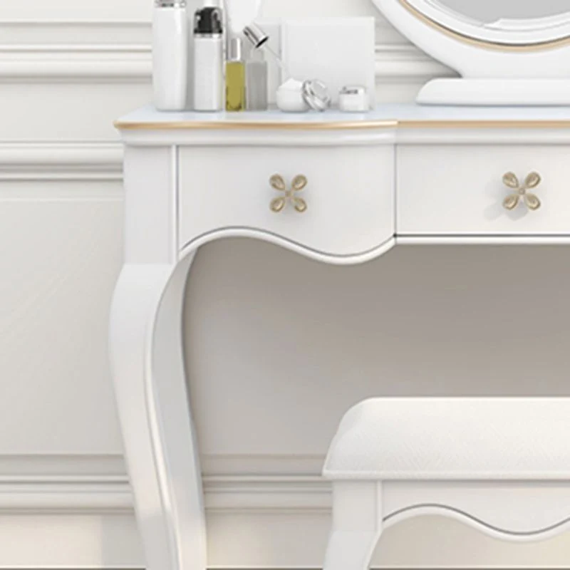 3 Storage Drawers & Mirror Vanity Set Victorian Wood Make-up Vanity | Sfeerverlichting 39l