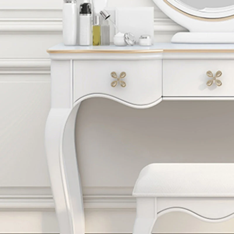3 Storage Drawers & Mirror Vanity Set Victorian Wood Make-up Vanity | Sfeerverlichting 39l