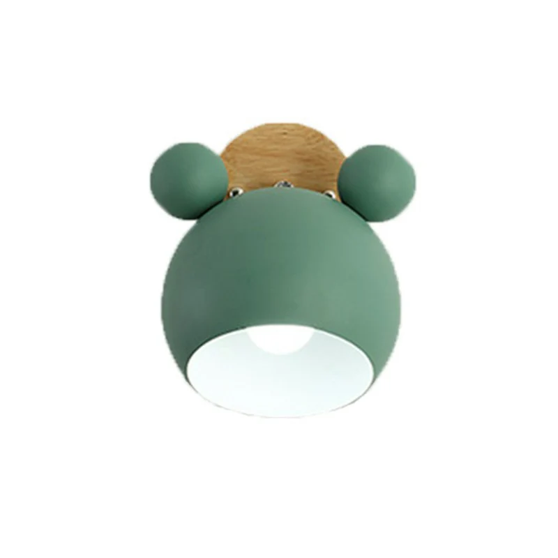 Bear Head Bedroom Wall Mount Light Metallic Één Minimalistic Wall Sconce Light White