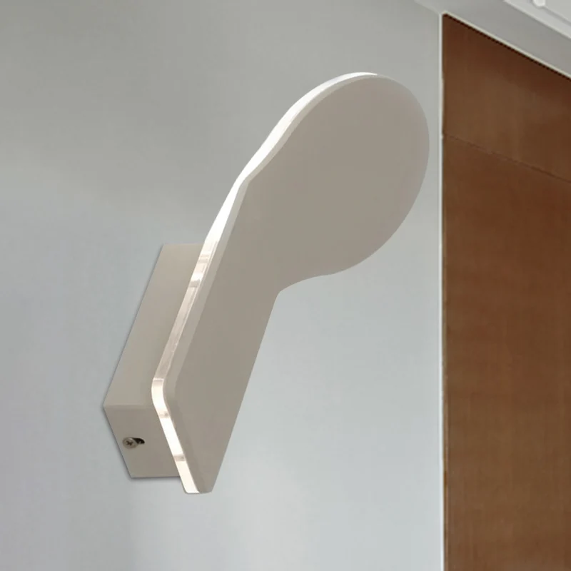 Bend Wall Light Sconce Actueel Style Aluminum LED White Finish Wall Lamp White/Natural/Warm Lighting White