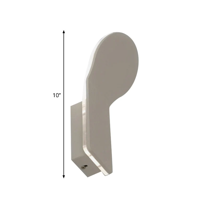 Bend Wall Light Sconce Modern Style Lichtmetaal LED White Finish Wall Lamp White/Natural/Warm Lighting White