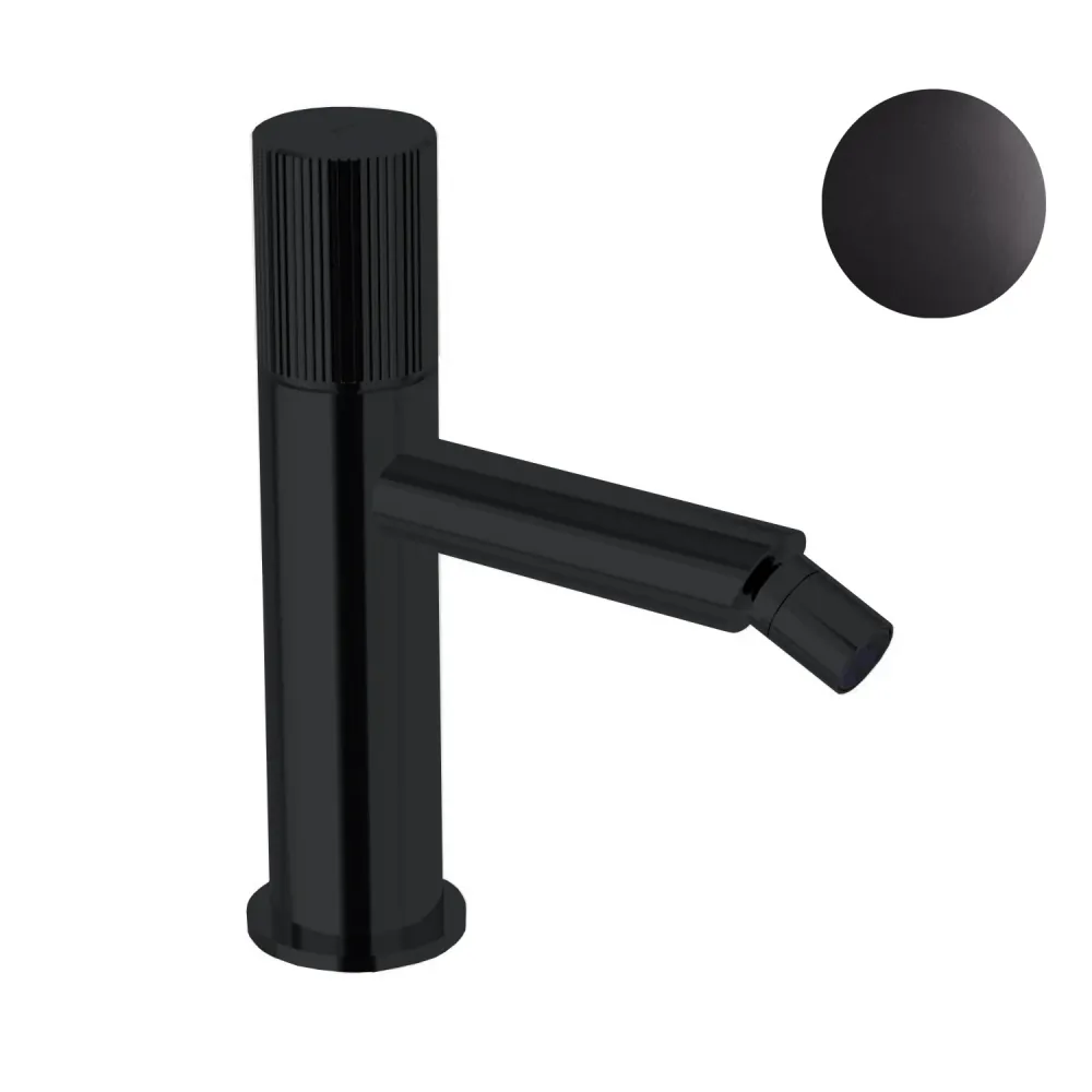 Bidet mixer click clack drain Paffoni Jo Matte Zwart