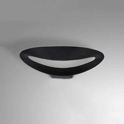 Black/White Curved Shade Wall Sconce Eigentijds Stylish Integrated LED Aluminum Wall Mounted Lamp Bedroom Black
