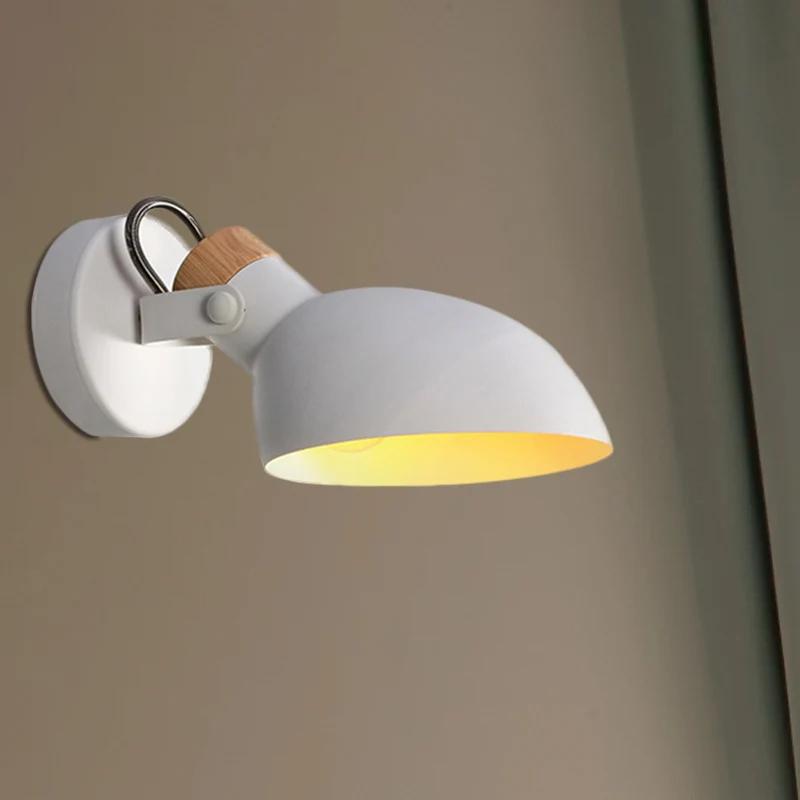 Bowl Shade Metallic Wandkandelaar Zacht Eigentijds 1-lichts Zwart/Wit Afwerking Wandlamp voor Slaapkamer