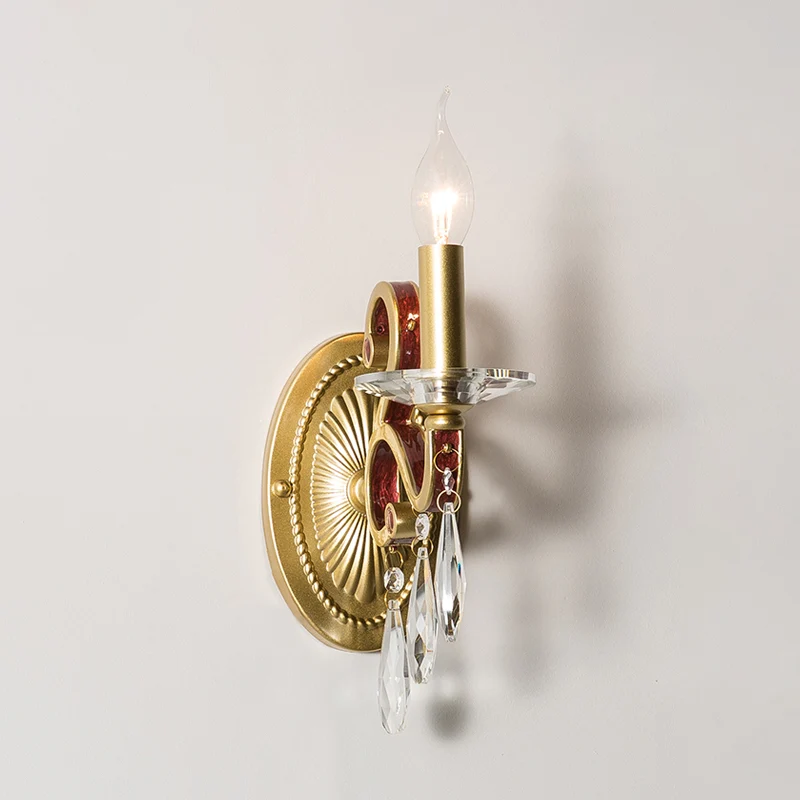 1 Bulb Sconce Light Fixture Traditional Gouden Conical Living Room Wall light /without Fabric Shade Gold