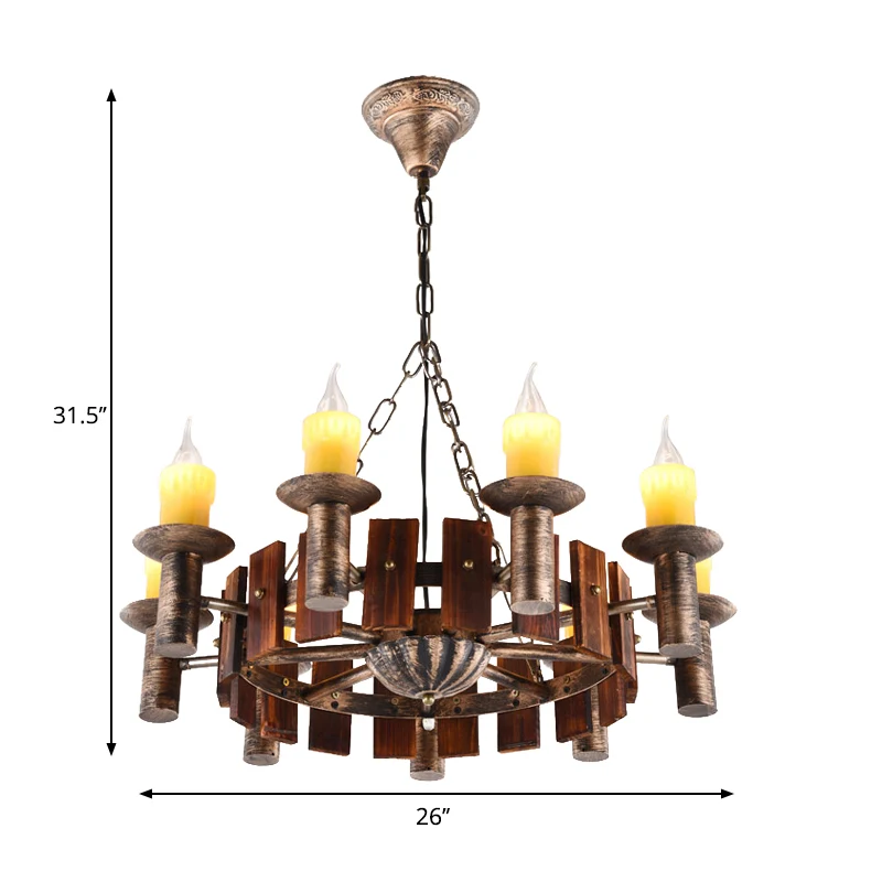Candle Vintage Hanging Light Metaal Chandeliers Brass Coffee Shop Living Room Brass