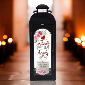 Cardinals Appear Koolzwart Memorial Lantern Wax Candle