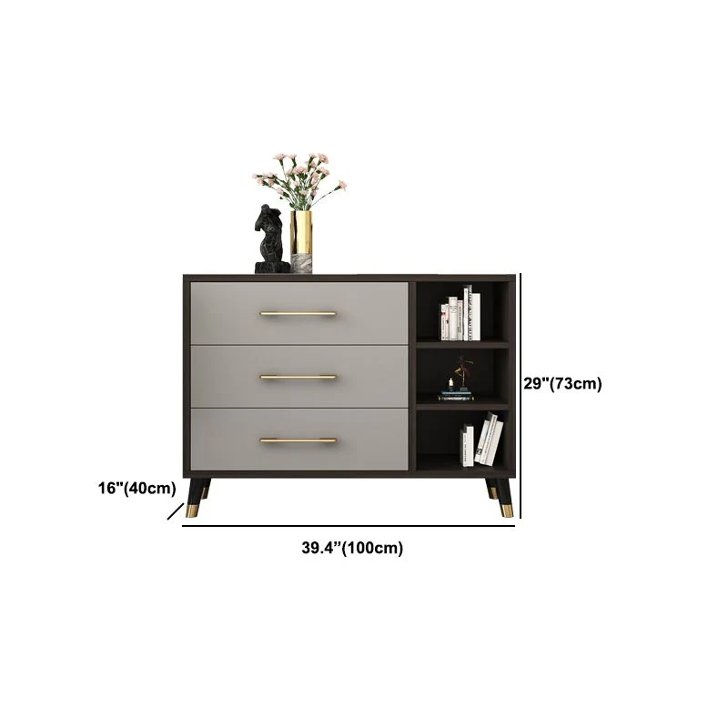 Classic Glam Wood Dresser Asgrijs Soft-Close Drawers Storage Chest Https