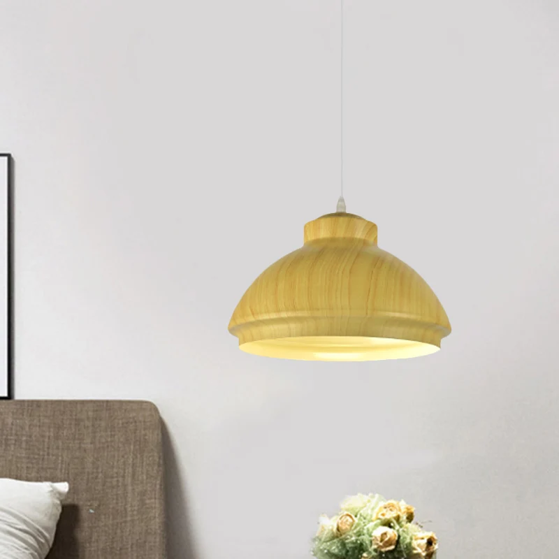 Coffee/Green Bowl Shade Hanging Lighting Loft Style Aluminium 1 Bulb Dining Room Drop Pendant White