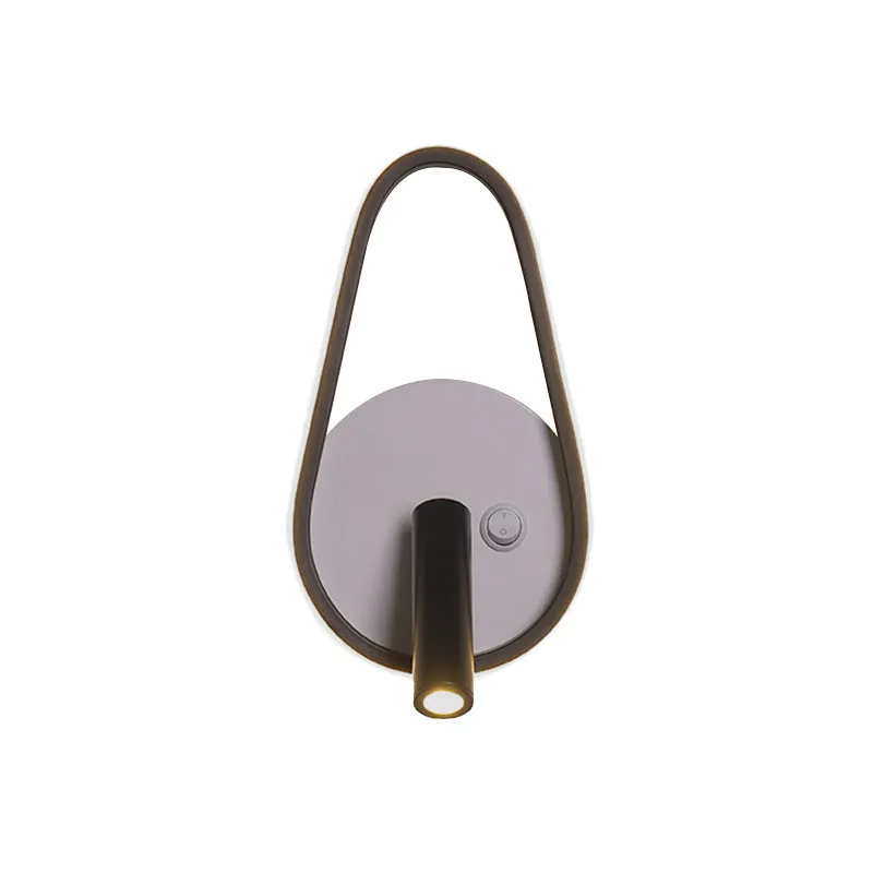 Contemporary Circle/Square/Ellipse Sconce Metaal LED Bedside Wall Lighting Black, White/Warm Light Black