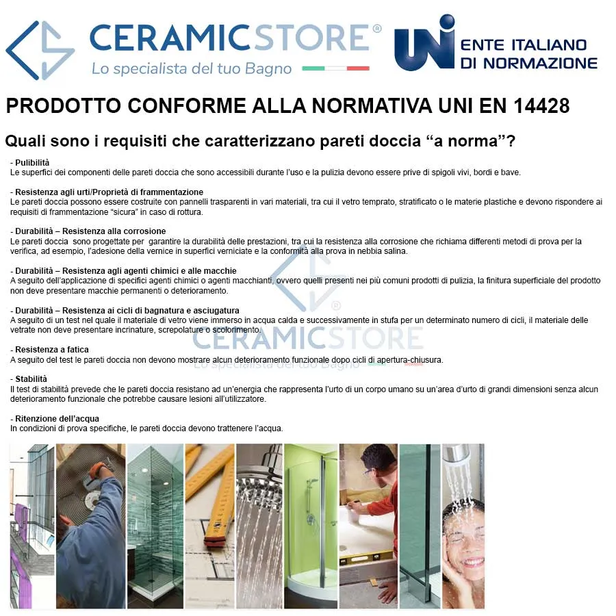 Corner shower enclosure 70x140 fixed side and sliding door 6 mm crystal and zwart profile Right version