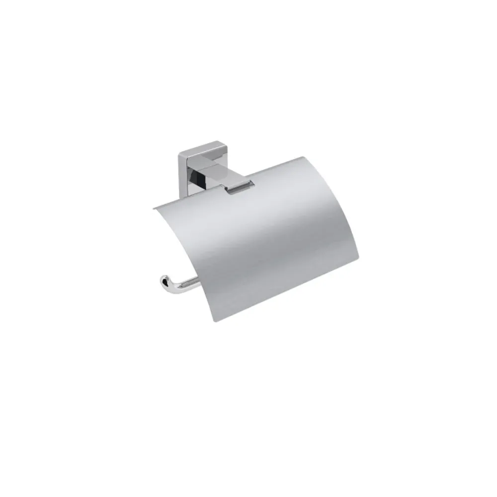 Covered brass roll holder to be fixed to wall Dado collection Lineabeta - Satin metaal