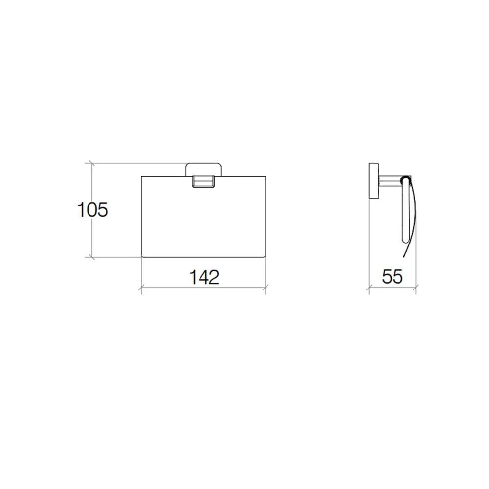 Covered brass roll holder to be fixed to wall Dado collection Lineabeta - Satin metaal