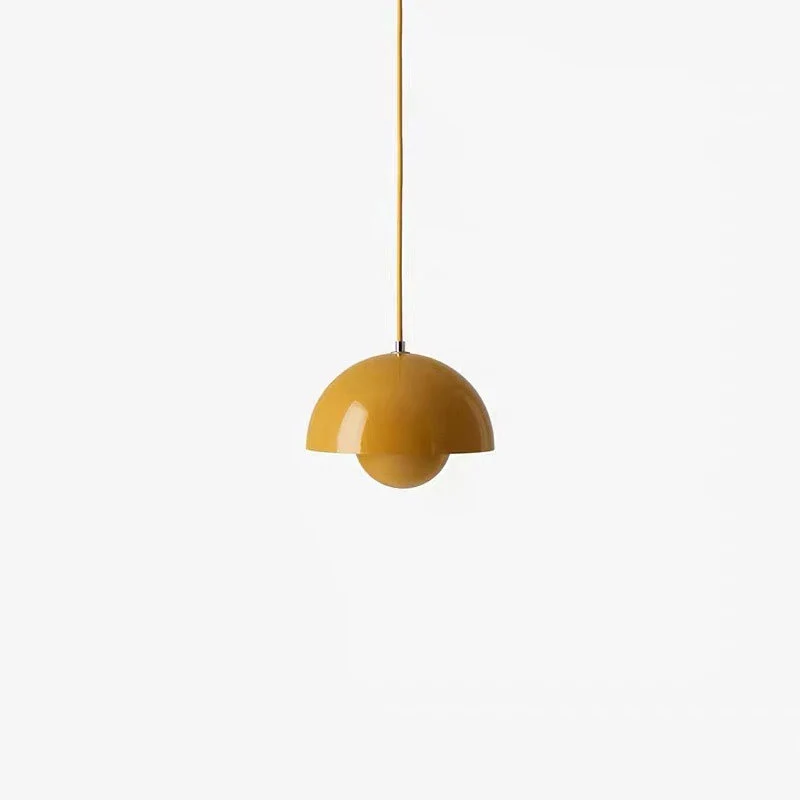 Dome Van metaal Pendant Lighting Modernist 1 Light Hanging Light Fixture Inner Orb Shade Living Room Light