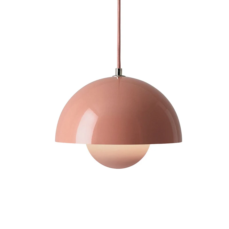 Dome Van metaal Pendant Lighting Modernist 1 Light Hanging Light Fixture Inner Orb Shade Living Room Light