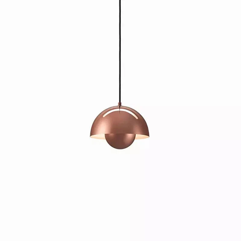 Dome Van metaal Pendant Lighting Modernist 1 Light Hanging Light Fixture Inner Orb Shade Living Room Light