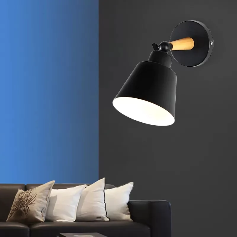 Draaibare eetkamer emmer wandlamp metaal één zwak moderne stijl wandkandelaar