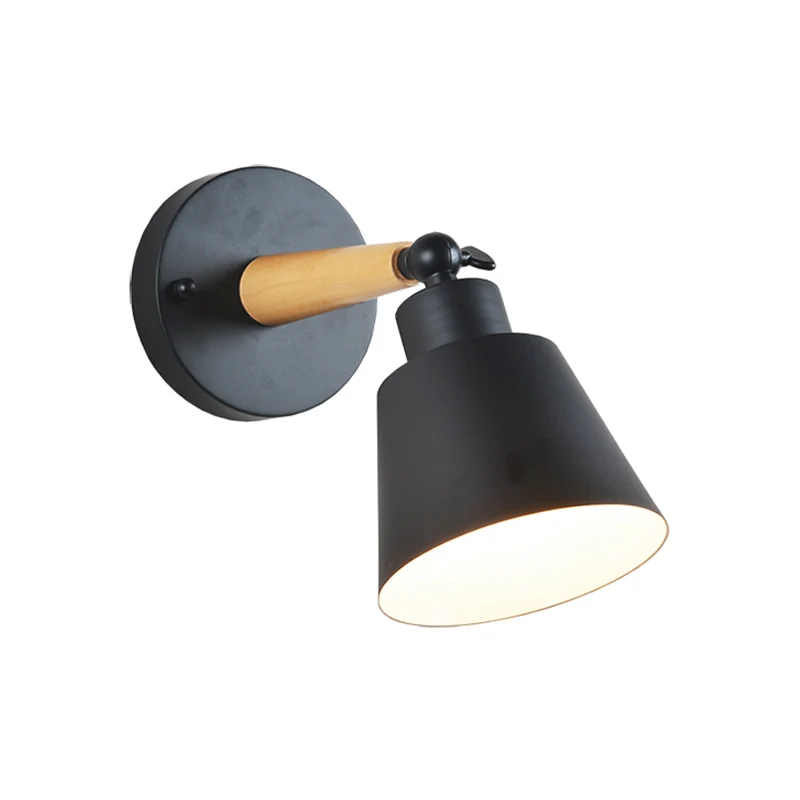 Draaibare eetkamer emmer wandlamp metaal één zwak moderne stijl wandkandelaar