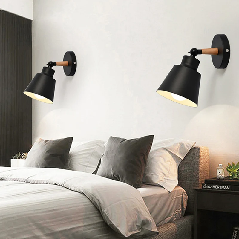 Draaibare eetkamer emmer wandlamp metaal één zwak moderne stijl wandkandelaar