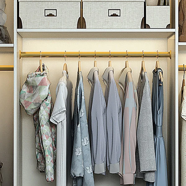 Engineered Wood Wardrobe Cabinet Contemporain Wardrobe Closet Shelves Home 55l