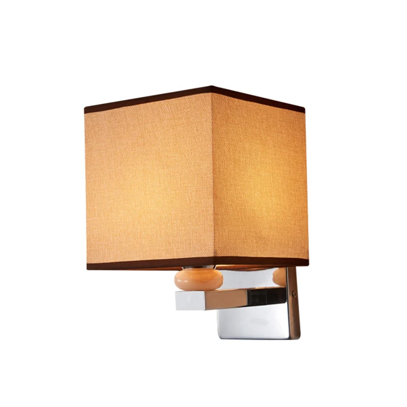 Fabric Cube Wall Sconce Lighting Contemporary LED Sconce Light White/Black/Beige Flaxen