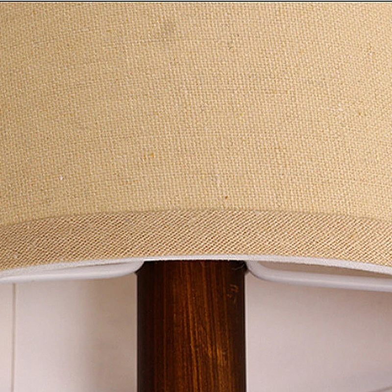 Fabric Shade Cylindrical Wall Lamp Antiek Style 1/2-Light Bedroom Wall Light Sconce Flaxen Flaxen