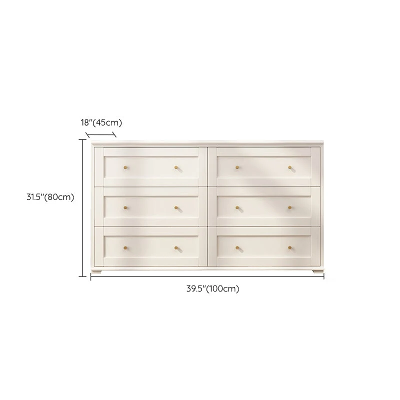 Glam White Chest Bedroom Eenkleurig Wood Storage Chest Drawers