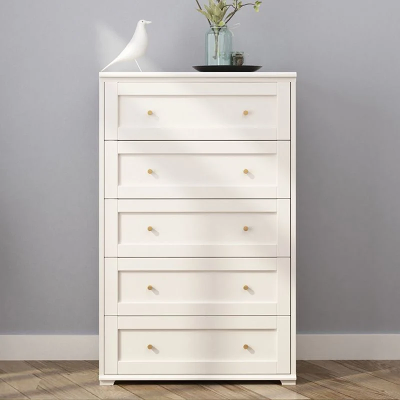 Glam White Chest Bedroom Eenkleurig Wood Storage Chest Drawers