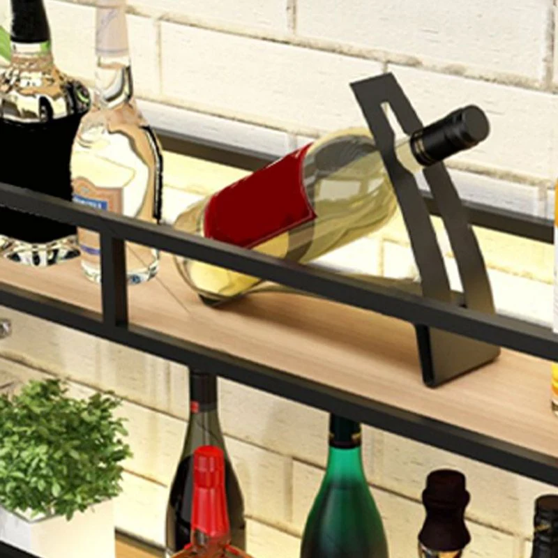Ijzer Wine Rack Modern Style Wall Mounted Wine Holder Rack Shelf Gold