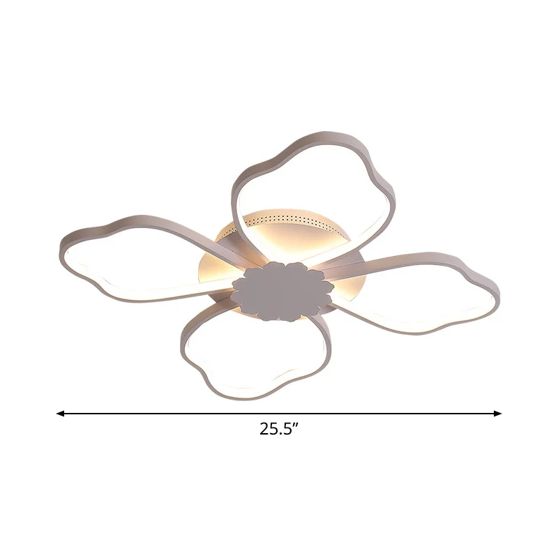 Ivoor Clover LED Close to Ceiling Light Minimalist Aluminum Flush Mount Lighting Warm/White Light White