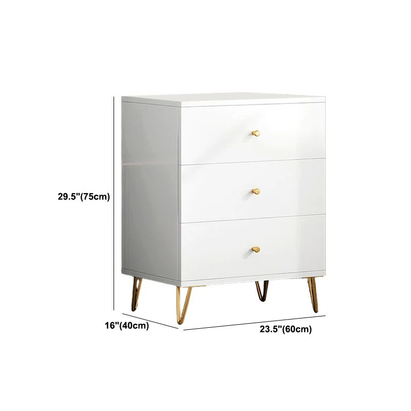 Klassiek Glam White Storage Chest Wood Soft-Close Drawers Dresser Https