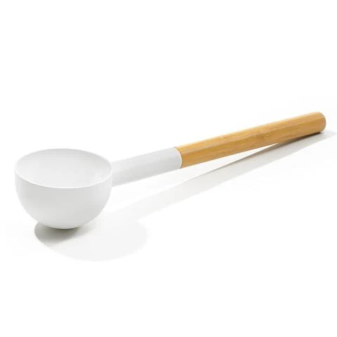 KOLO Black/White Sauna Ladle Bamboo/Aluminum Black