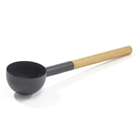 KOLO Black/White Sauna Ladle Bamboo/Aluminum Black