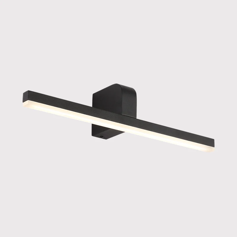 LED Bathroom Vanity Light Hedendaags Style Black/White Wall Lighting Ideas Slender Metal Shade Warm/White Light White