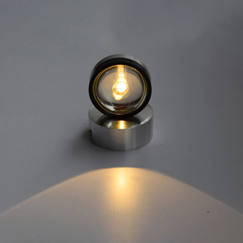 LED Bedroom Wall Light Round Crystal Shade Staalgrijs Finish Wall Sconce Lamp Warm/White Lighting Silver