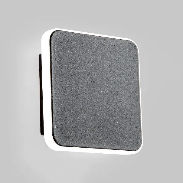 1 Light Study Room Sconce Light Square Shade Black/White Wall Lamp Warm/White Light White
