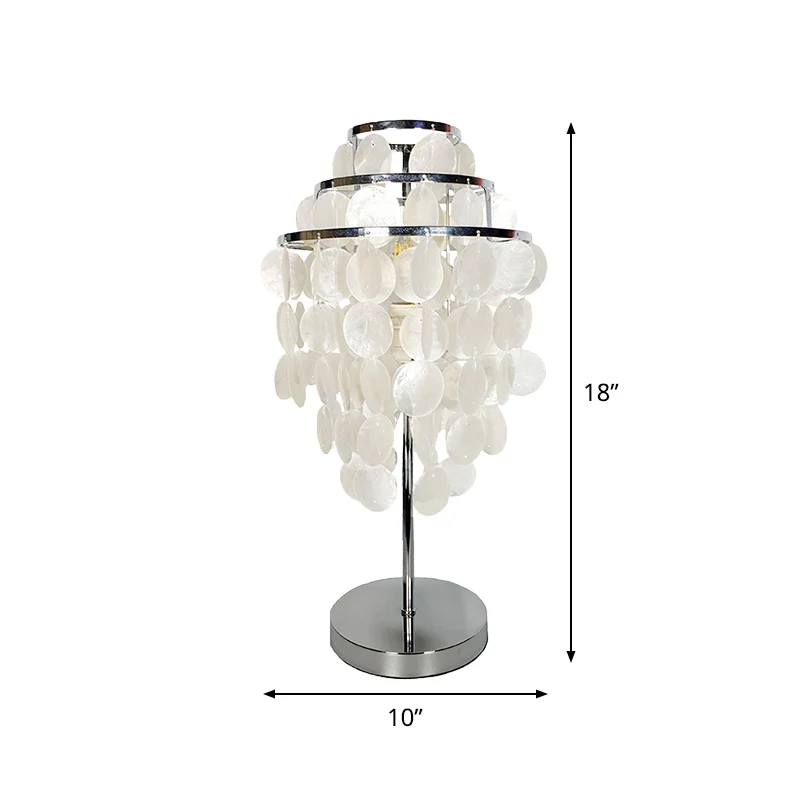 Melkwit Wind Chime Task Lighting Modernism Shell 1 Light Reading Book Light Bedroom White