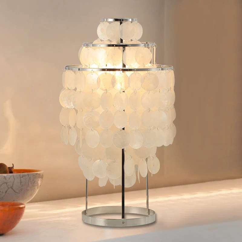 Melkwit Wind Chime Task Lighting Modernism Shell 1 Light Reading Book Light Bedroom White