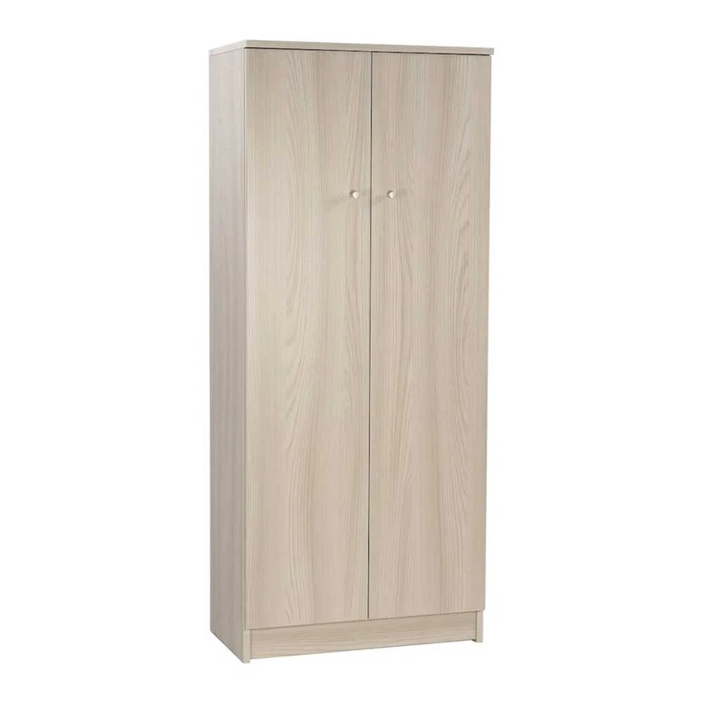 Mobile wardrobe 2 doors and 3 shelves chroom handle cm light elm finish Sarmog