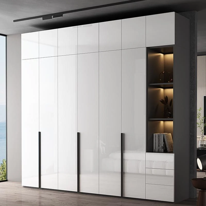 Modern Houtsoort Wardrobe Soft Close Drawer Wardrobe Closet Bedroom 23