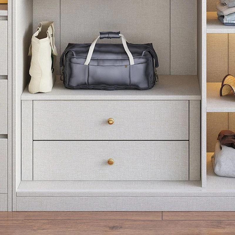 Modern Style Wood Wardrobe White Colour Wooden Donzig Close Drawer Wardrobe Closet 47l